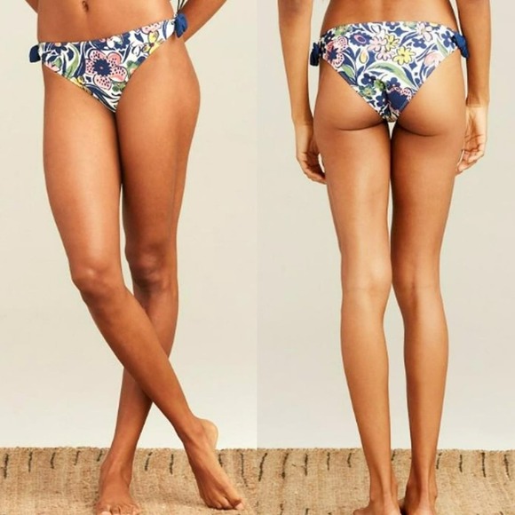 NWT Roller Rabbit Women's Chachas Side Tie Hipster Bikini Bottom Size Large - Picture 1 of 9